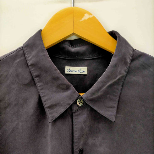 スティーブンアラン Steven Alan 25SS ドレープ レギュラーカラー ショートスリーブ シャツ STANDARD LOOSE BOX メンズ import:XL