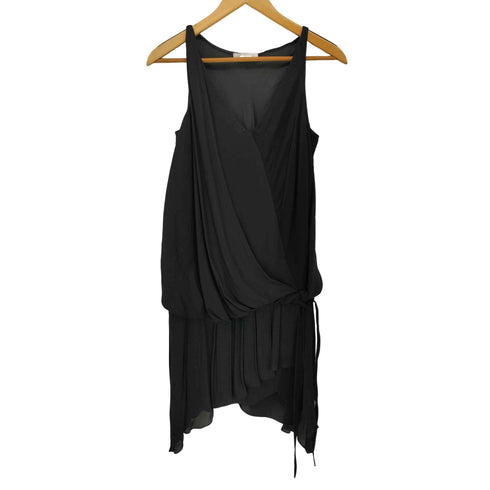 ニナリッチ NINA RICCI サテン ドレープ ノースリーブ ワンピース レディース FR:36