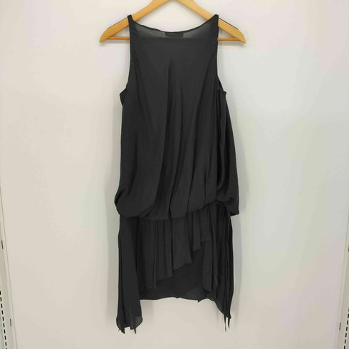 ニナリッチ NINA RICCI サテン ドレープ ノースリーブ ワンピース レディース FR:36