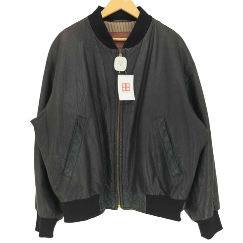 エルメネジルドゼニア Ermenegildo Zegna 裏地ストライプ ツートン レザーブルゾン メンズ 52