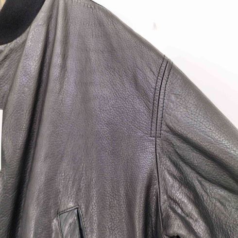 エルメネジルドゼニア Ermenegildo Zegna 裏地ストライプ ツートン レザーブルゾン メンズ 52