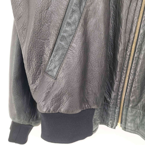 エルメネジルドゼニア Ermenegildo Zegna 裏地ストライプ ツートン レザーブルゾン メンズ 52