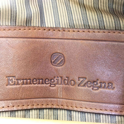 エルメネジルドゼニア Ermenegildo Zegna 裏地ストライプ ツートン レザーブルゾン メンズ 52
