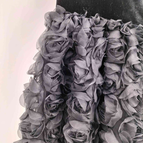 etoll. VELOUR ROSETTE FLARE DRESS ベロア ロゼット フレア ドレス レディース JPN:M