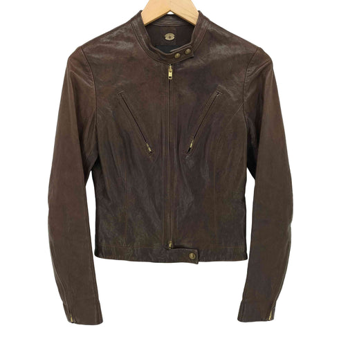 OBJETSTANDARD 日本製 シープレザー シングル ライダース ジャケット レディース JPN:38