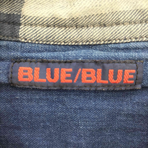 ブルーブルー BLUE BLUE ブロックチェックオープンカラーシャツ メンズ JPN:2