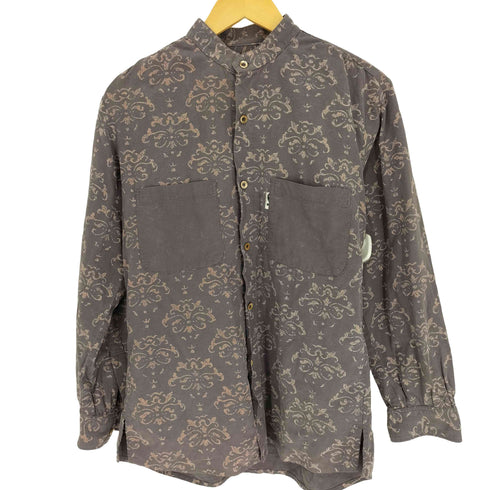 オクラ OKURA 総柄バンドカラーシャツ メンズ JPN:2