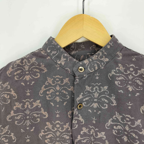 オクラ OKURA 総柄バンドカラーシャツ メンズ JPN:2