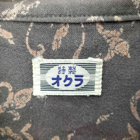 オクラ OKURA 総柄バンドカラーシャツ メンズ JPN:2