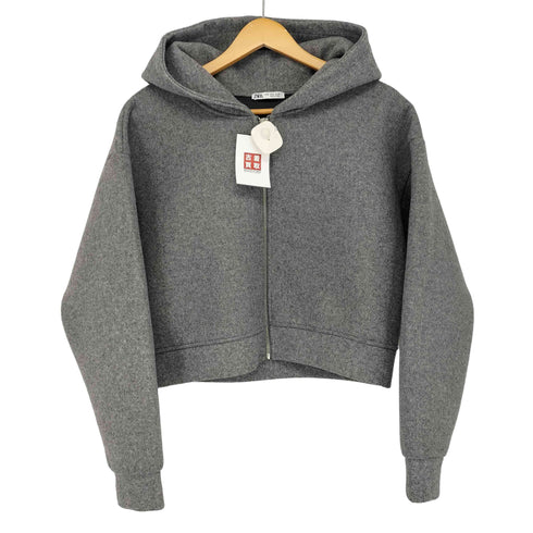 ザラ ZARA ソフト スクーバファブリックエフェクト ボンバージャケット レディース import:M