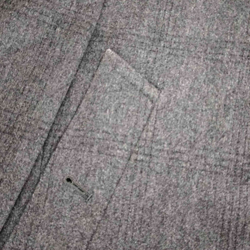 バーバリーズ BURBERRYS 70s イギリス製 比翼 チェック柄 ウール ステンカラーコート メンズ R M