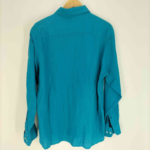 トミーヒルフィガー TOMMY HILFIGER ロゴ刺繍 リネン L/S シャツ メンズ import:XXL