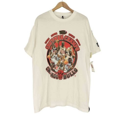 スターター STARTER USA製 1997 NBA CHAMPS フロントプリントクルーネックTシャツ メンズ L
