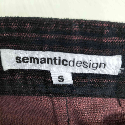 セマンティックデザイン semanticdesign ジップポケットスリムカーゴパンツ Y2K メンズ JPN:S