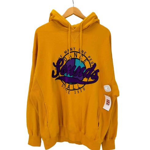 SPINNS SOUND ロゴ 刺繍 プルオーバー パーカー フーディー メンズ FREE