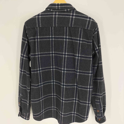 レフラー Leflah ロゴ刺繍 タータンチェック フラップポケット ウールミックス フランネルシャツ メンズ JPN:XL