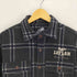 レフラー Leflah ロゴ刺繍 タータンチェック フラップポケット ウールミックス フランネルシャツ メンズ JPN:XL
