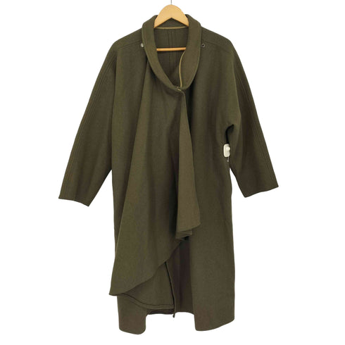 club prive ドレープ ウールロングコート レディース