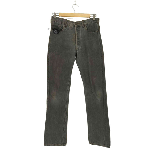 リーバイス Levis 90s USA製 501 ボタン裏653 ボタンフライ 先染めブラックデニム メンズ W30 L32