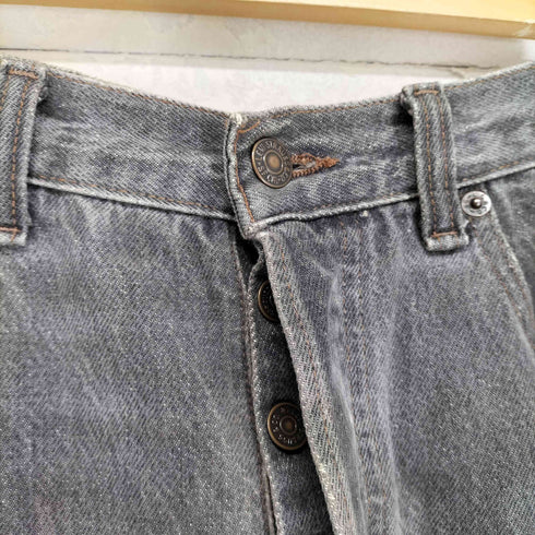 リーバイス Levis 90s USA製 501 ボタン裏653 ボタンフライ 先染めブラックデニム メンズ W30 L32
