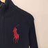 ポロラルフローレン POLO RALPH LAUREN ビッグポニー刺繍 ウール ドライバーズニット ダブルジップ メンズ import:XS