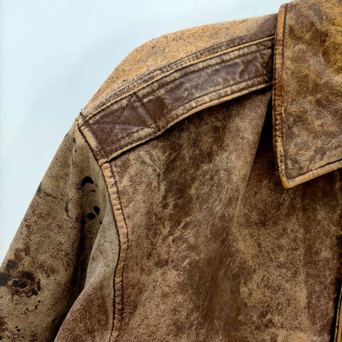 Elegance JAPAN TOKYO 裏地世界地図 G-1型 リアル レザー ジャケット スウィングトップ ブルゾン メンズ