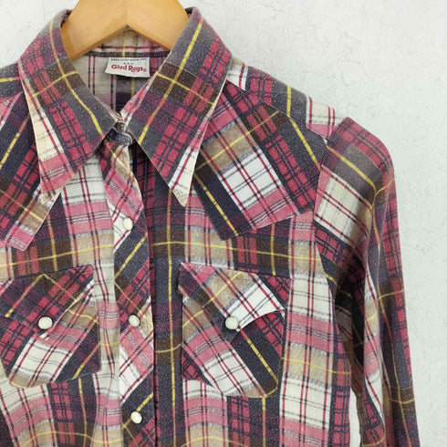 GLAD RAGS 70S スナップボタンウエスタンシャツ レディース 15/16