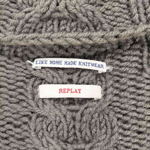 リプレイ REPLAY 襟刺繍ドライバーズニット メンズ M