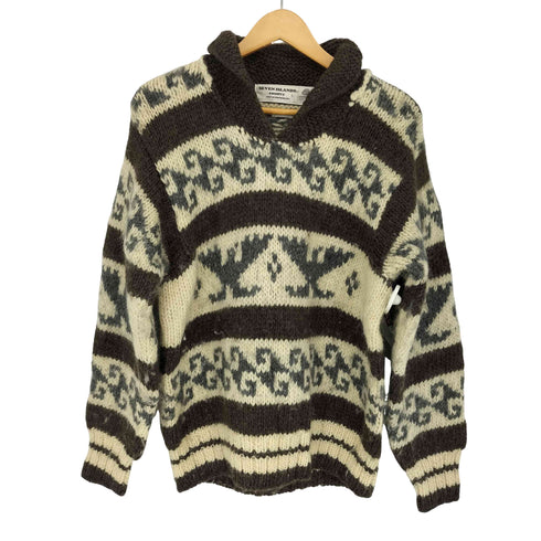 イーグルモチーフ プルオーバー カウチンニット メンズ import:L