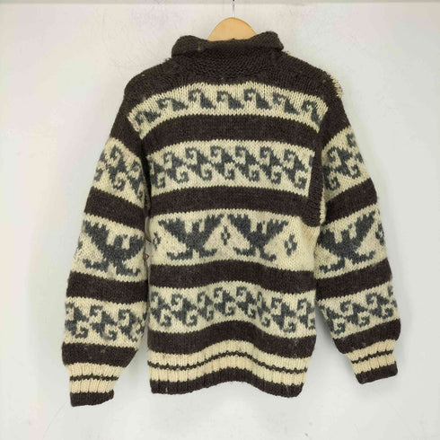 イーグルモチーフ プルオーバー カウチンニット メンズ import:L