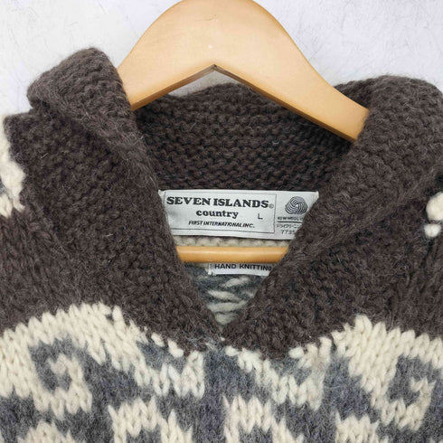 イーグルモチーフ プルオーバー カウチンニット メンズ import:L