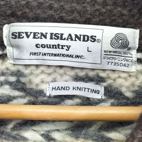 イーグルモチーフ プルオーバー カウチンニット メンズ import:L