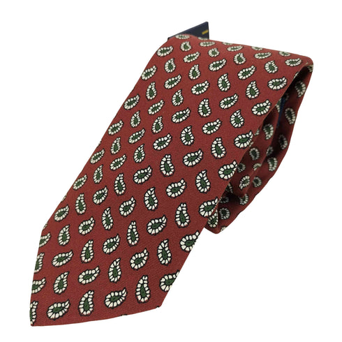 ポロラルフローレン POLO RALPH LAUREN イタリア製 ハンドメイド ペイズリー柄 シルク ネクタイ メンズ