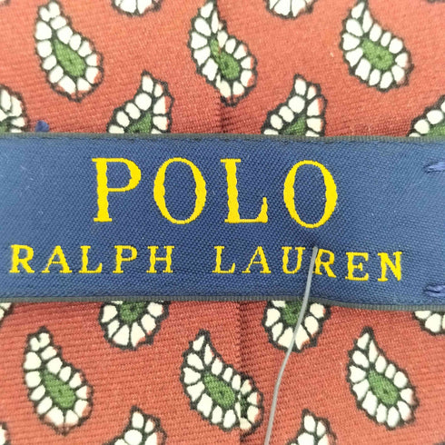 ポロラルフローレン POLO RALPH LAUREN イタリア製 ハンドメイド ペイズリー柄 シルク ネクタイ メンズ