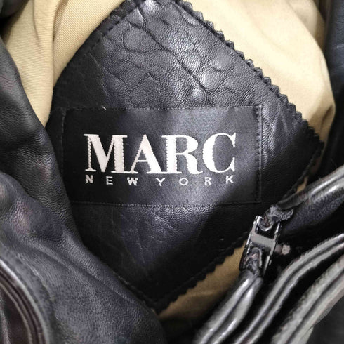 marc new york ダブルジップ ファイヤーマン レザー ジャケット メンズ import:M