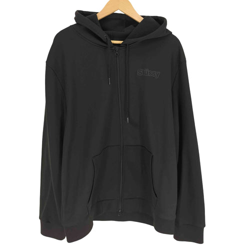 ステューシー Stussy ロゴ エンボス ジップアップ パーカー 裏地フリース メンズ import:XL