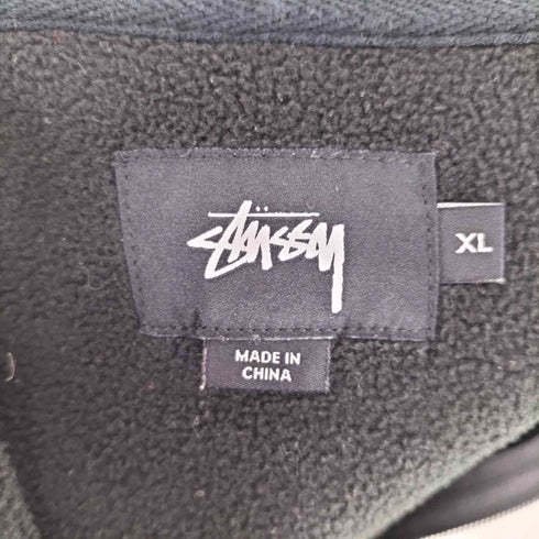 ステューシー Stussy ロゴ エンボス ジップアップ パーカー 裏地フリース メンズ import:XL