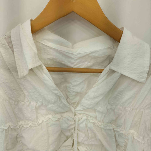 スライ SLY SHIRRING SKIPPER RIBBON シャツ レディース FREE