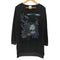 スカラー ScoLar グラフィック プリント クルーネック L/S Tシャツ ワンピース レディース