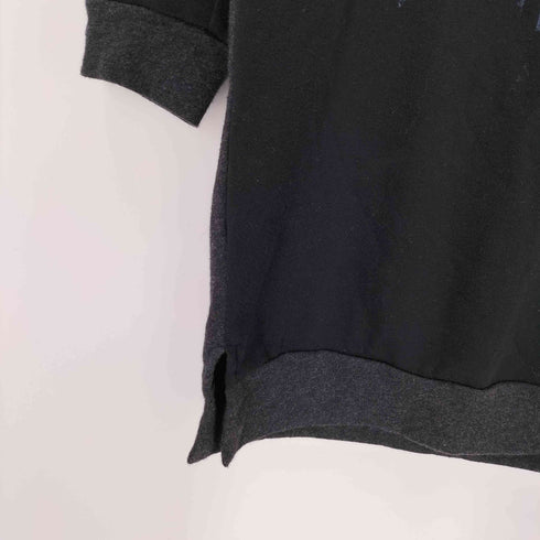 スカラー ScoLar グラフィック プリント クルーネック L/S Tシャツ ワンピース レディース