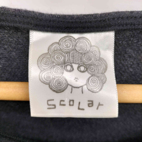 スカラー ScoLar グラフィック プリント クルーネック L/S Tシャツ ワンピース レディース