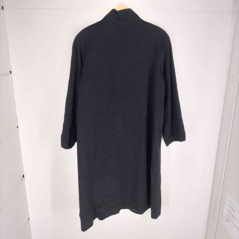 カシミヤ100 ノーカラーコート メンズ L