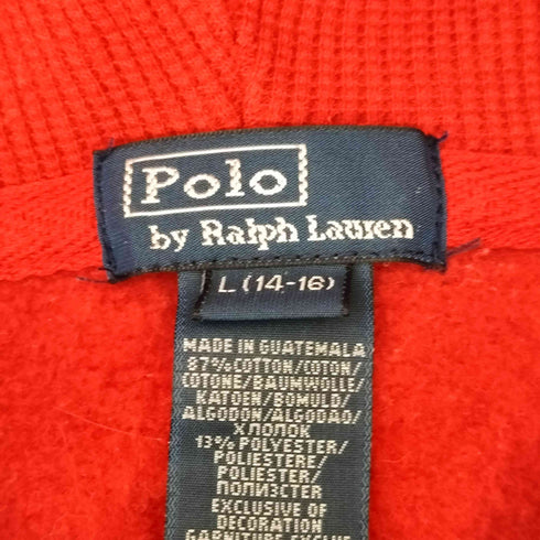 ポロバイラルフローレン Polo by RALPH LAUREN ビッグポニー刺繍 ジップアップパーカー レディース import:L