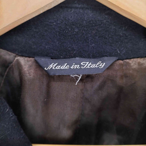 MADE IN ITALY カシミヤ混比翼ステンカラーコート メンズ
