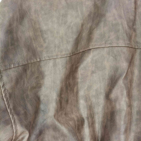 ナイスクラップ NICE CLAUP 25SS フェイクレザー ショート ジャケット レディース FREE