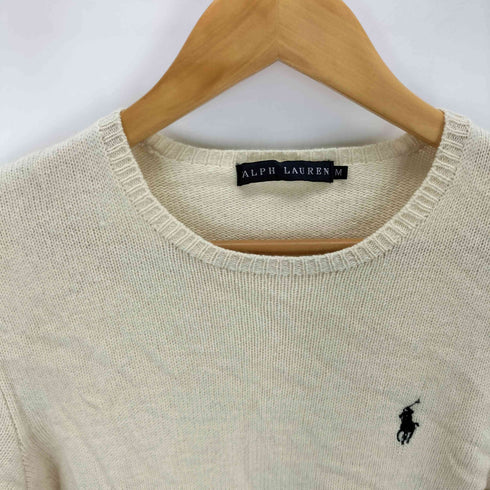 ラルフローレン RALPH LAUREN カシミヤ混 ポニー刺繍クルーネックウールニット レディース import:M