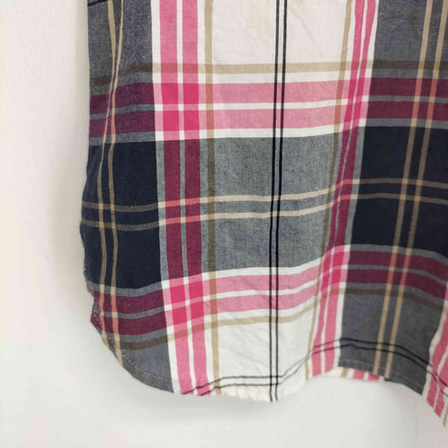 ブルーレーベルクレストブリッジ BLUE LABEL CRESTBRIDGE ロゴ刺繍 コットン チェックシャツ レディース JPN:36
