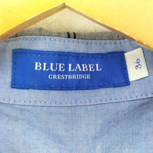 ブルーレーベルクレストブリッジ BLUE LABEL CRESTBRIDGE ロゴ刺繍 コットン チェックシャツ レディース JPN:36