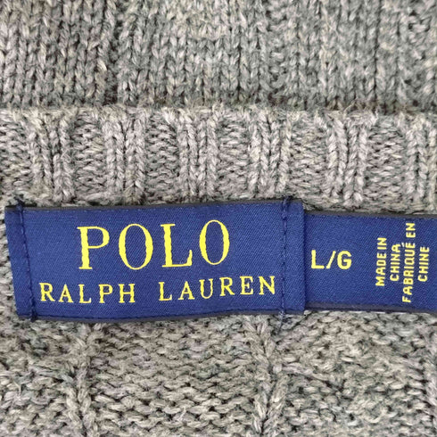 ポロラルフローレン POLO RALPH LAUREN ポニー刺繍ケーブルニット メンズ import:L