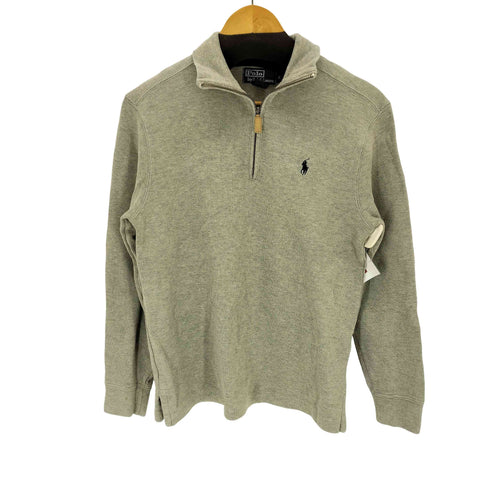 ポロバイラルフローレン Polo by RALPH LAUREN 90S ポニー刺繍 ハーフジップコットンニット メンズ import:S